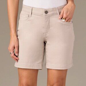 Wit & Wisdom Mid-Rise Stretch Twill Shorts sz 14 NWT